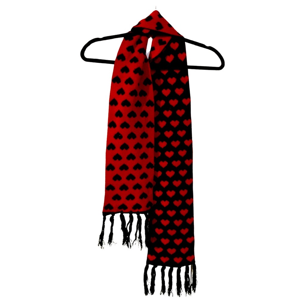 ❤️ SALE Heart Scarf 60” EUC ❤️